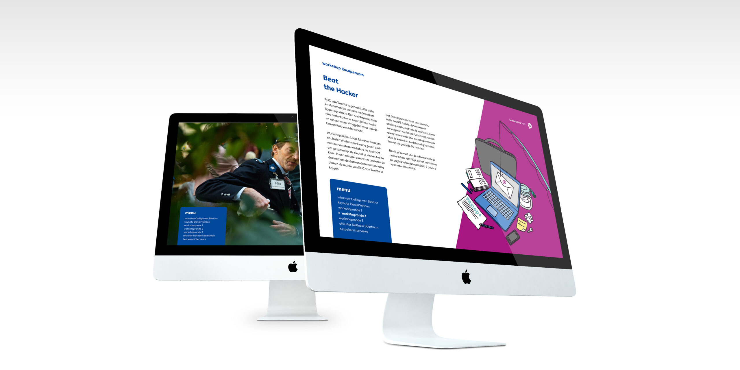 Voorbeeld van kennismagazine op een scherm